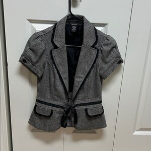 Maurices Charcoal Blazer with Black Accents